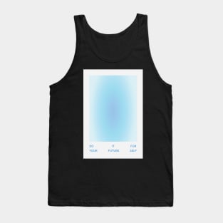 Motivational Quote Blue Glow Aura Tank Top